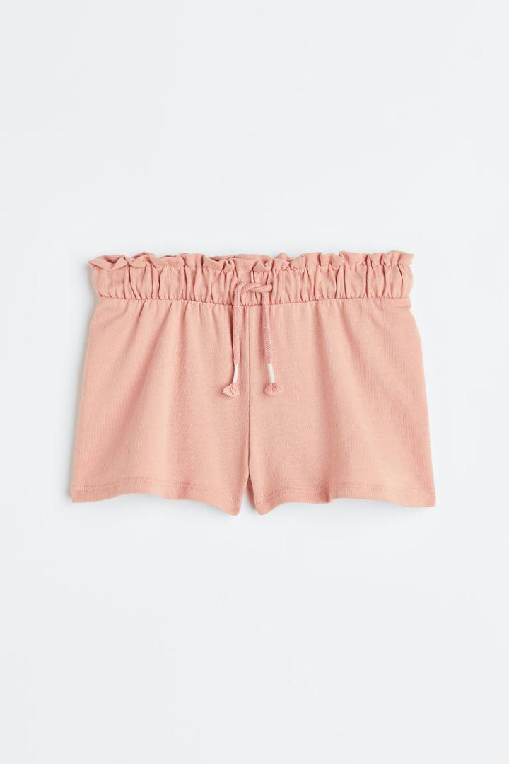H & M - Cotton Pull-on Shorts - Orange