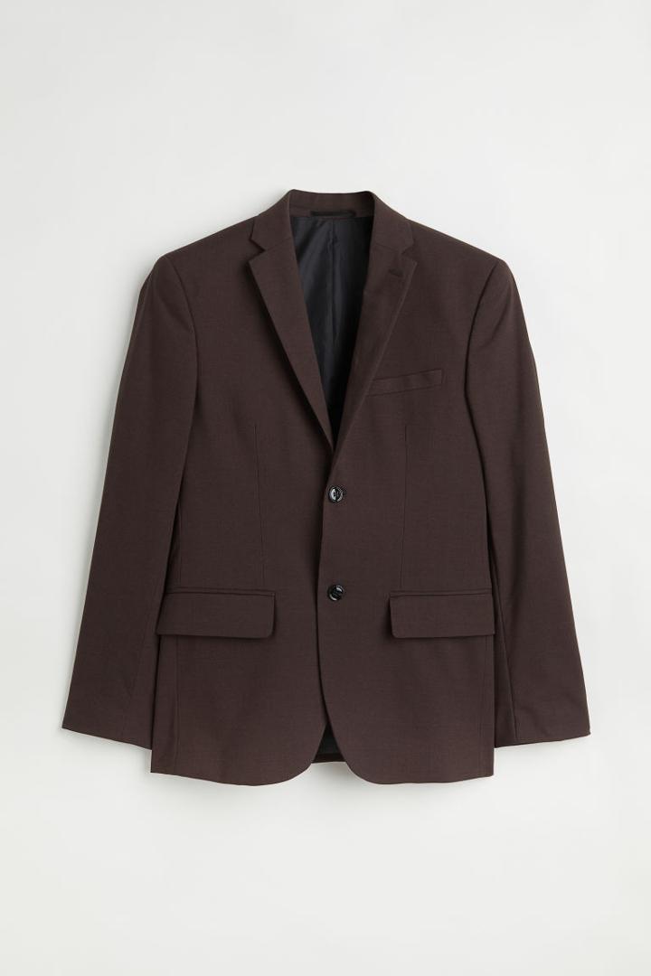 H & M - Slim Fit Blazer - Brown