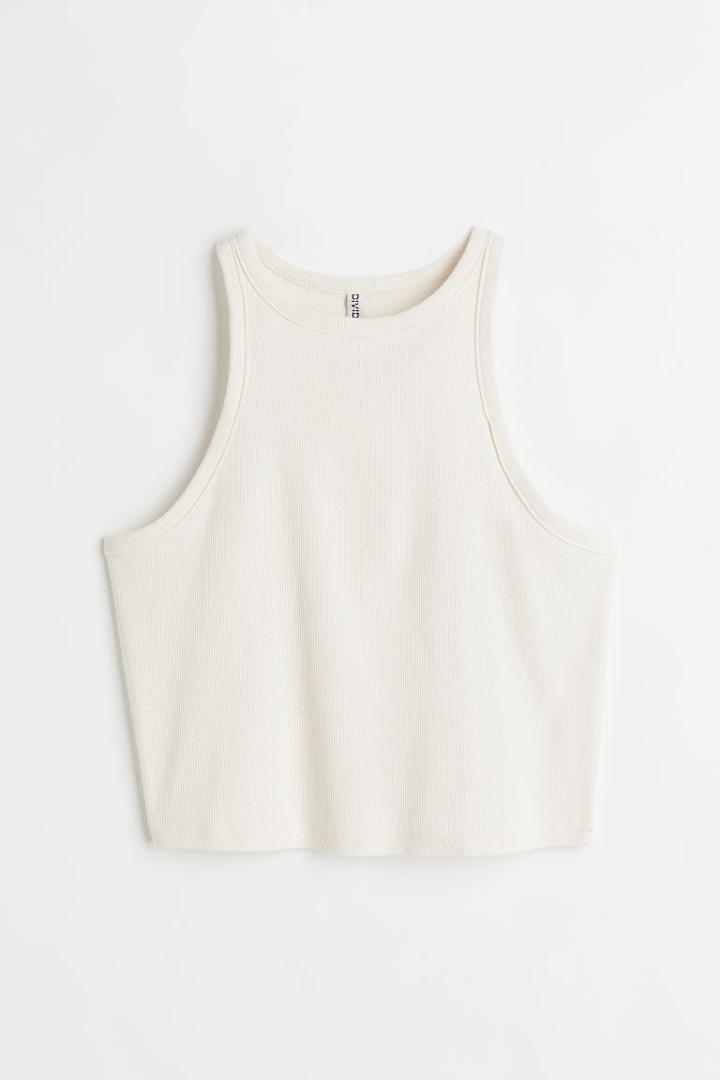 H & M - H & M+ Ribbed Tank Top - White