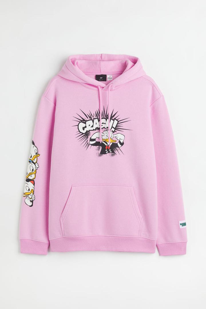 H & M - Regular Fit Hoodie - Pink
