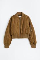 H & M - Padded Bomber Jacket - Yellow