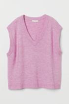 H & M - V-neck Sweater Vest - Pink