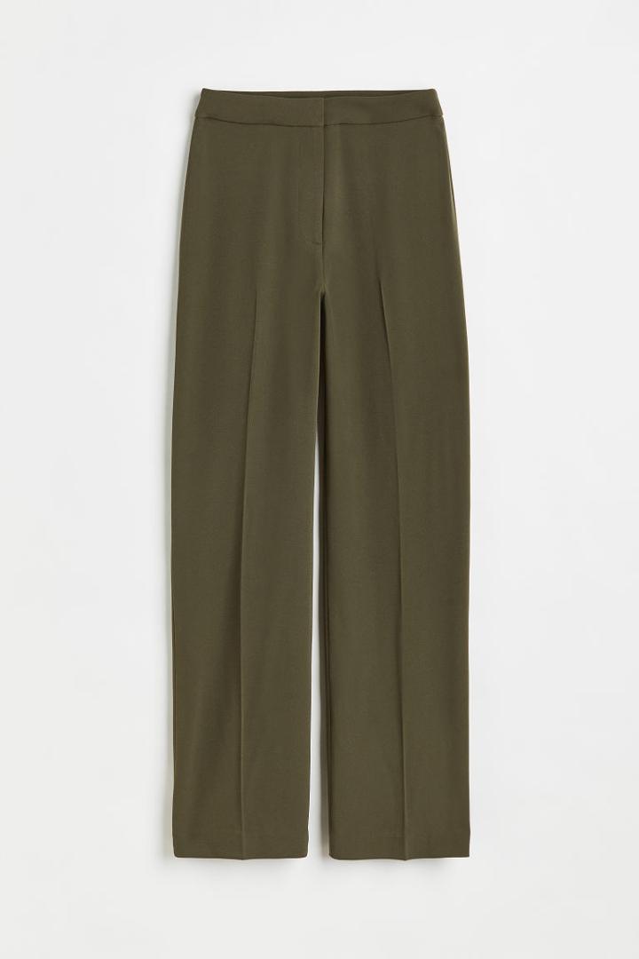 H & M - Wide-cut Pants - Green