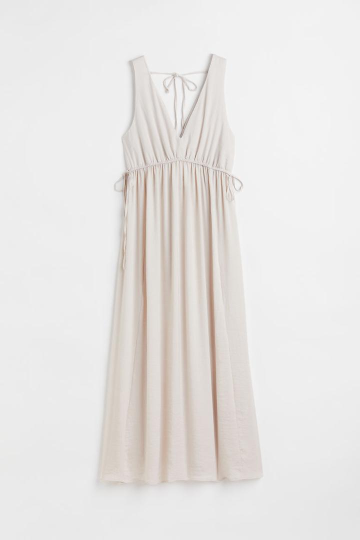 H & M - Mama V-neck Dress - Beige