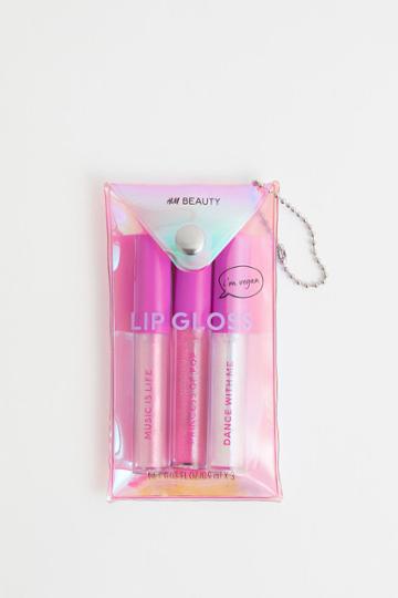 H & M - 3-pack Mini Lip Glosses - Pink