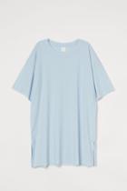 H & M - Ribbed Jersey T-shirt - Blue
