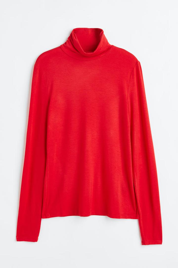 H & M - Turtleneck Top - Red