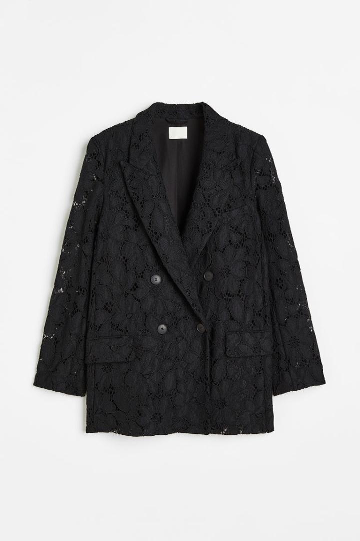 H & M - Lace Blazer - Black