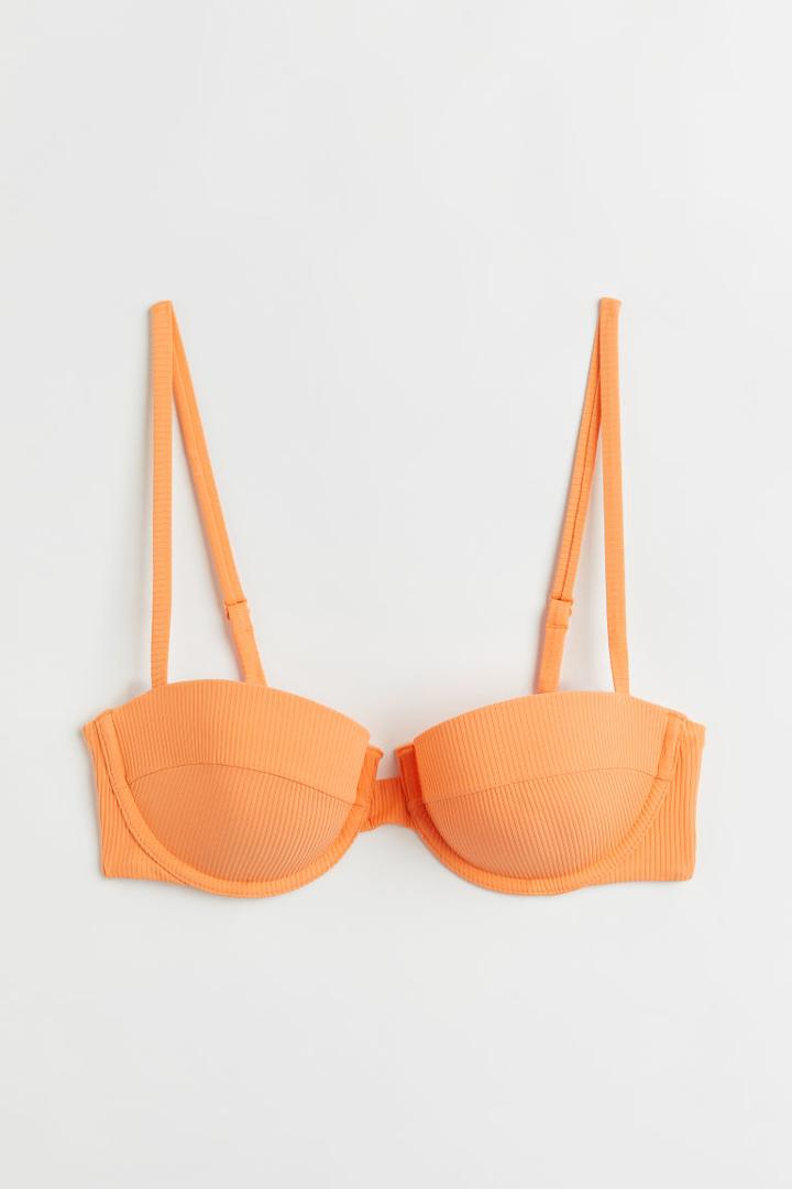 H & M - Balconette Bikini Top - Orange