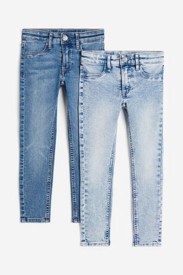 H & M - 2-pack Superstretch Skinny Fit Jeans - Blue