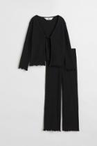 H & M - 2-piece Jersey Set - Black