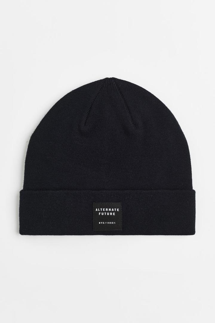 H & M - Fine-knit Hat - Black