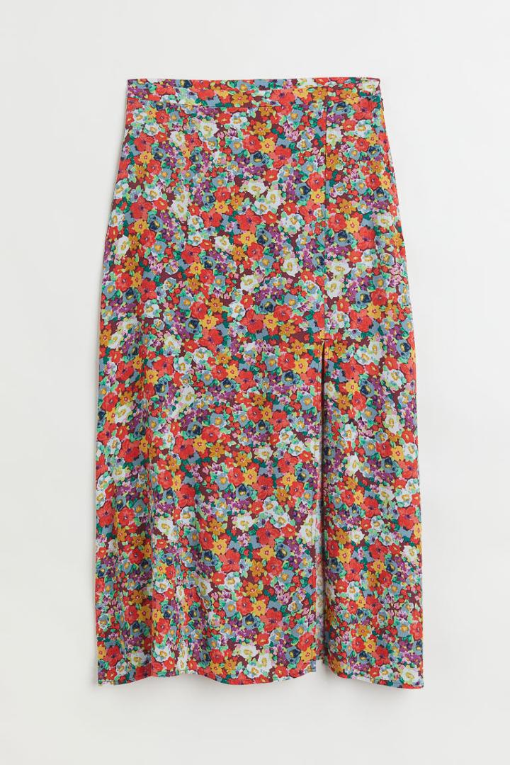 H & M - Viscose Skirt - Red