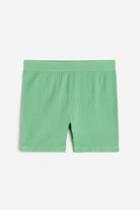H & M - Ribbed Seamless Bike Shorts - Green