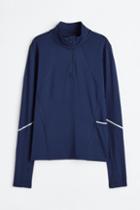 H & M - Half-zip Sports Top - Blue