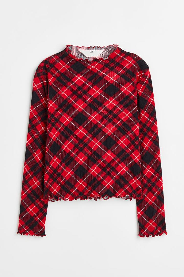 H & M - Long-sleeved Top - Red