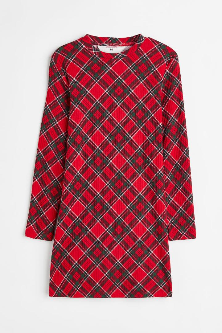 H & M - Jersey Dress - Red