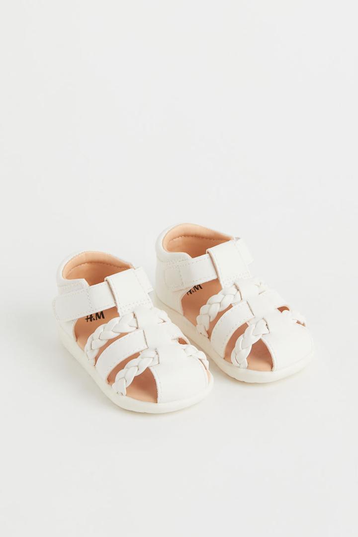 H & M - Strappy Sandals - White
