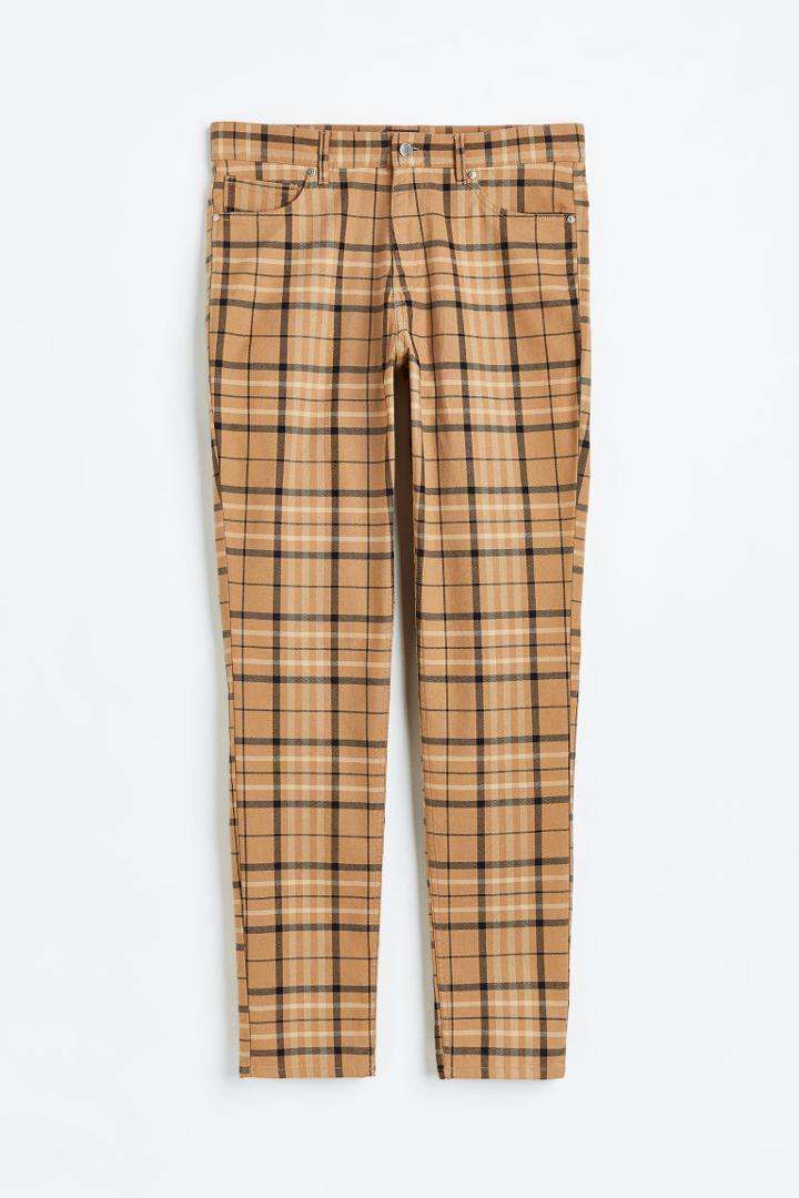 H & M - Skinny Fit Twill Pants - Beige