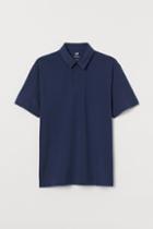 H & M - Slim Fit Polo Shirt - Blue