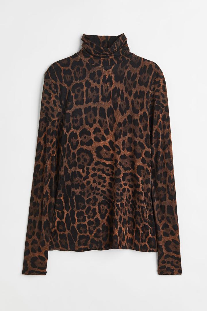 H & M - Turtleneck Top - Brown