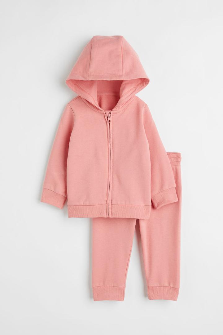 H & M - 2-piece Sweatshirt Set - Red