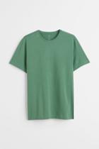H & M - Slim Fit Round-necked T-shirt - Green