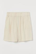 H & M - Lyocell-blend Shorts - Beige