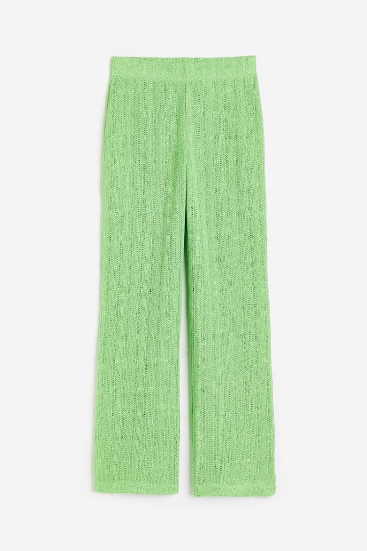 H & M - Rib-knit Pants - Green