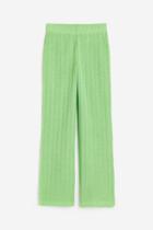 H & M - Rib-knit Pants - Green