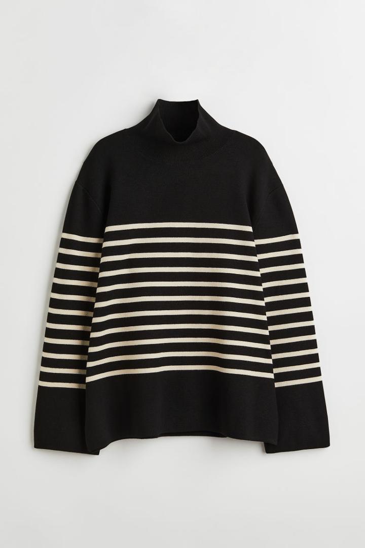 H & M - Mock Turtleneck Sweater - Black