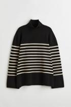 H & M - Mock Turtleneck Sweater - Black