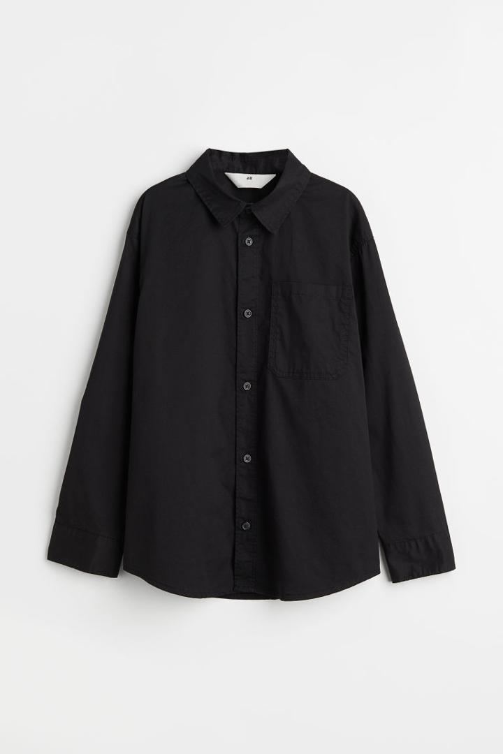 H & M - Cotton Shirt - Black