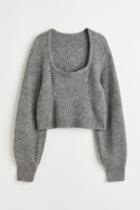 H & M - Rib-knit Jumper - Gray