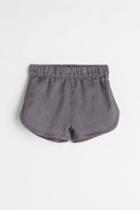 H & M - Linen Shorts - Gray