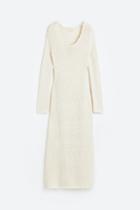 H & M - Textured-knit Dress - White