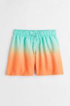 H & M - Patterned Swim Shorts - Orange