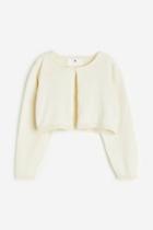 H & M - Fine-knit Bolero Sweater - White