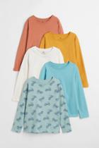 H & M - 5-pack Jersey Shirts - Turquoise