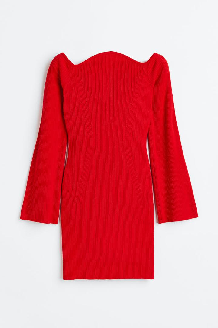 H & M - Short Bodycon Dress - Red