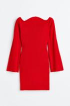H & M - Short Bodycon Dress - Red