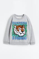H & M - Flip-sequin Sweatshirt - Gray