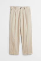 H & M - Relaxed Fit Linen-blend Pants - Brown
