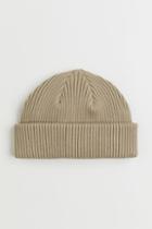 H & M - Rib-knit Hat - Beige