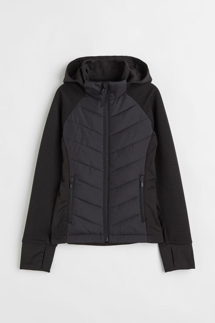H & M - Hooded Sports Jacket - Black