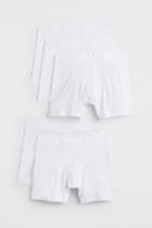 H & M - 5-pack Cotton Boxer Shorts - White