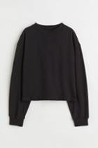 H & M - Boxy Sweatshirt - Black