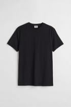 H & M - Slim Fit Pima Cotton T-shirt - Black