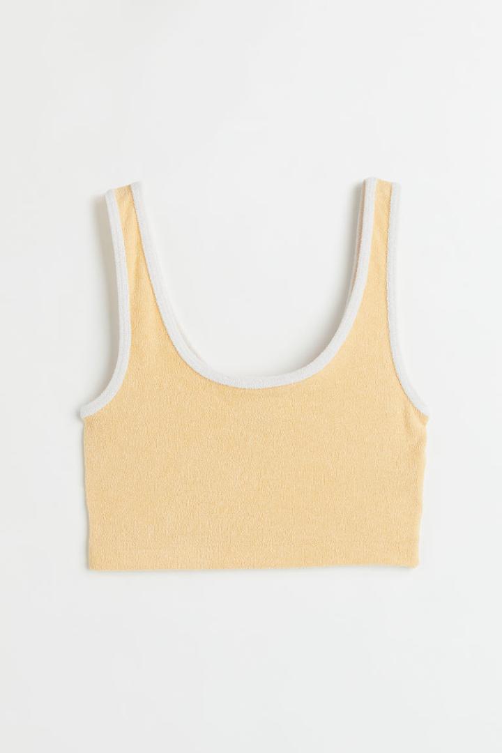 H & M - Sleeveless Terry Top - Yellow