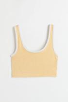 H & M - Sleeveless Terry Top - Yellow